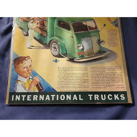 1940 International Trucks Advertisement Waitress Curb Service Soda Vtg Print AD - Picture 4 of 4